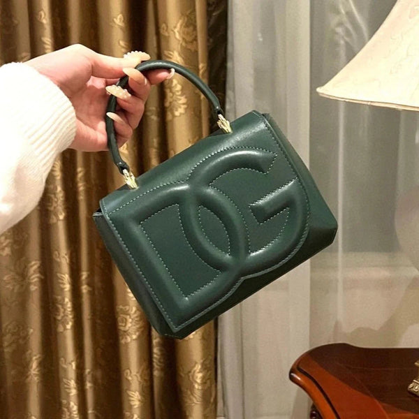 D&G logo-embossed leather bag