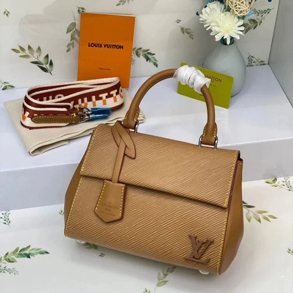 LV Epi Leather Cluny MM Top Handle Bag