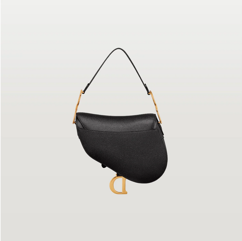 Black Saddle Bag With Strap