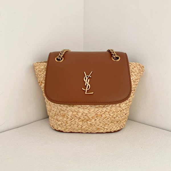 saint Laurent Raffia Tote Bag