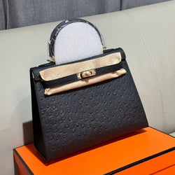 Hermes Kelly Ostrich Bag