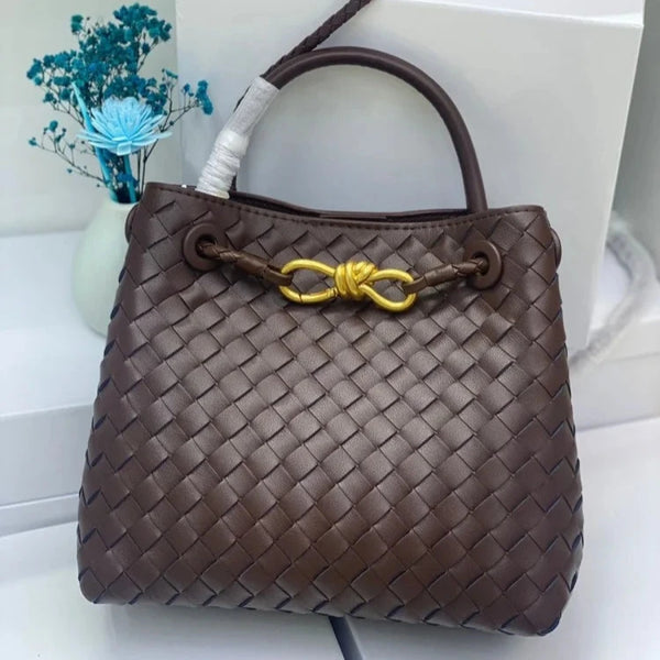 Bottega Veneta Intrecciato Leather Small Andiamo Tote