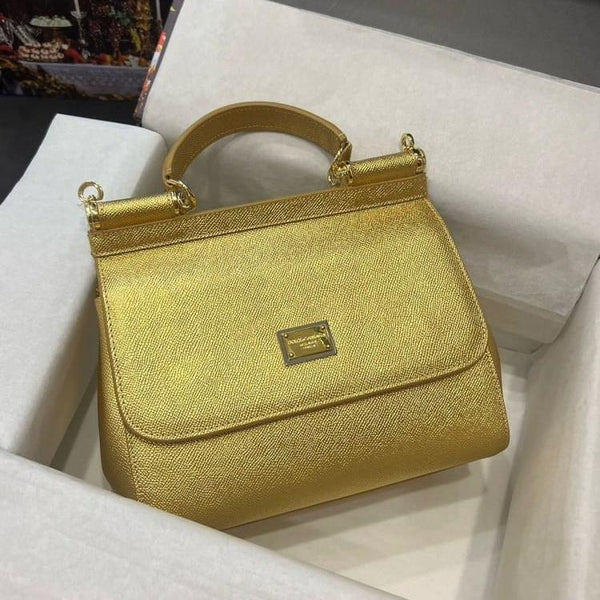 D&G Sicily Small Top Handle Bag Gold