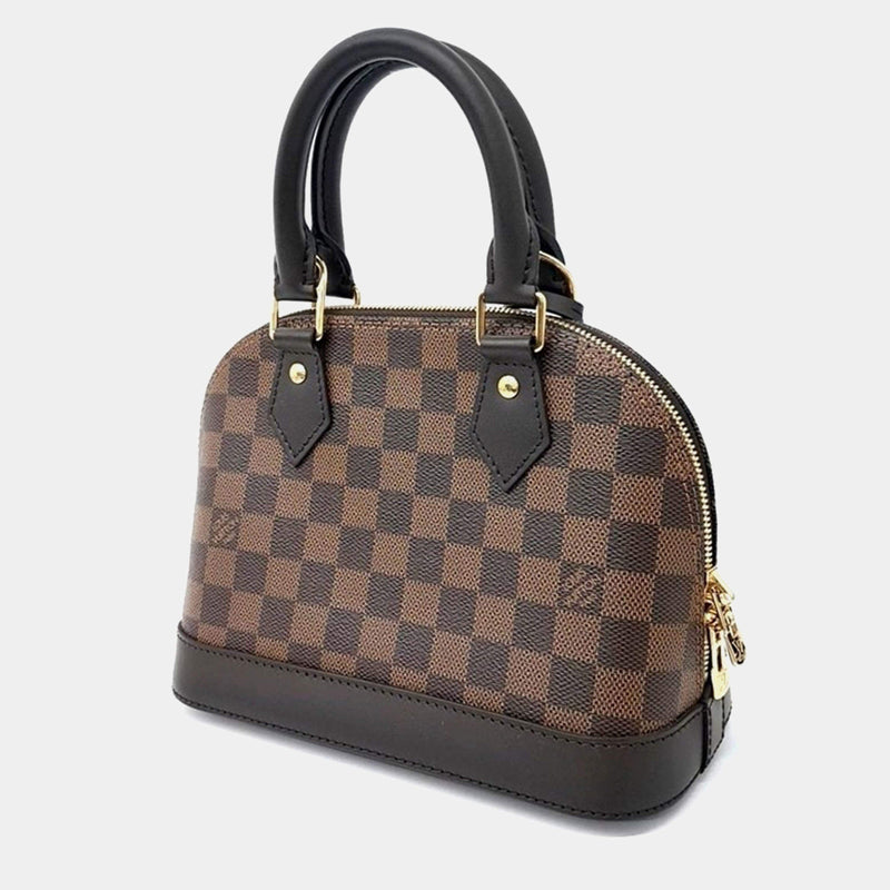 LV Brown Damier Ebene Canvas Alma BB Top Handle Bag