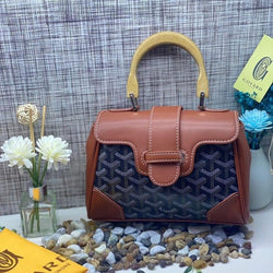 Goyard Brown Goyardine Coated Canvas and Leather Mini Saigon Top Handle Bag