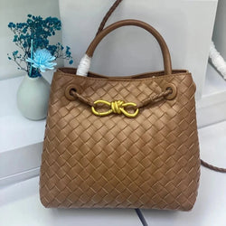 Bottega Veneta Intrecciato Leather Small Andiamo Tote